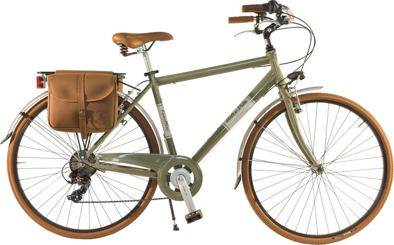 Dolce Vita by Canellini Fahrrad Citybike Mann Aluminium mit Seitentaschen - Olivegrun 50