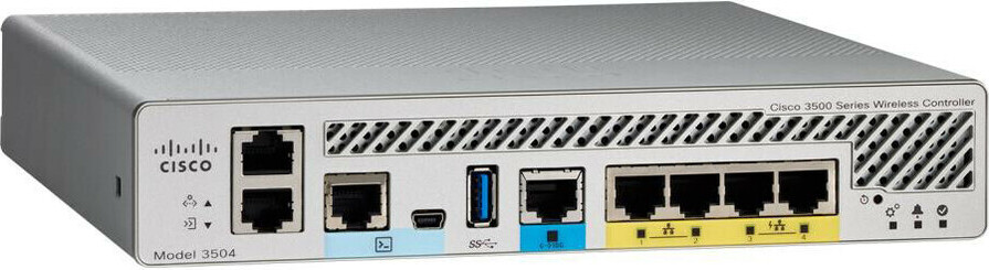 Cisco 3504 IEEE 802.11ac Drahtloser LAN-Controller - 5 GHz, 2,40 GHz - 5 x Netzwerk (RJ-45) - Wandmontierbar, Desktop