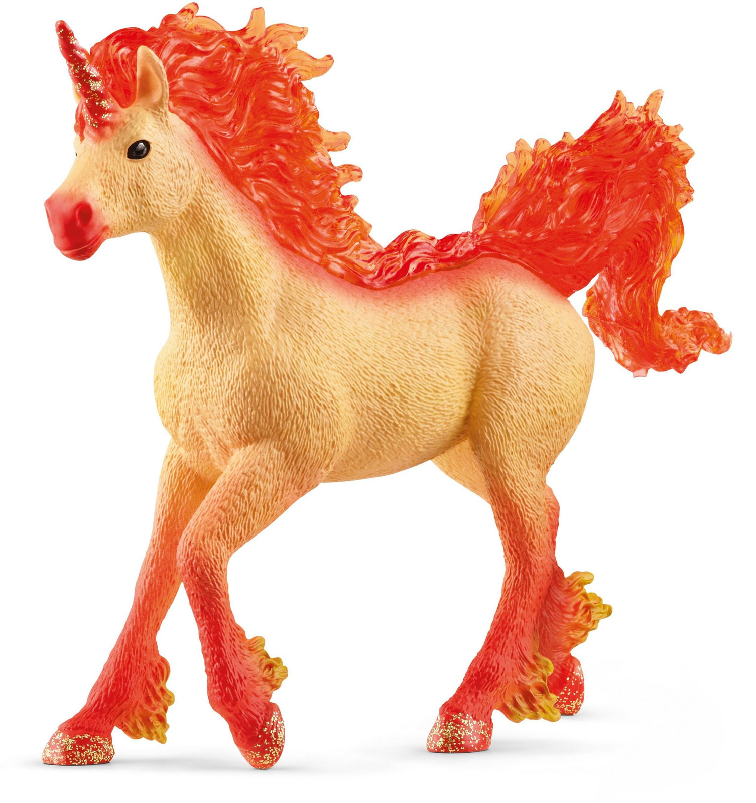 Schleich Bayala Fire Unicorn Stallion Figurine met Transparante Manen en Staart