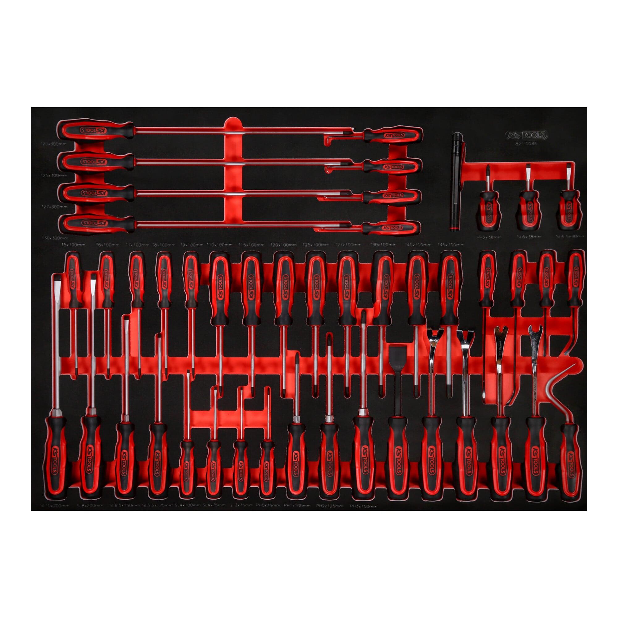 KS Tools Schraubendreher-Satz in Schaumstoffeinlage, 46-tlg (821.0046)