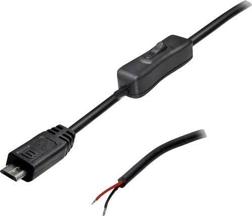 TRU COMPONENTS USB Anschlussleitung mit Schalter Stecker, gerade 2 polig belegt TC-2509036 Inhalt
