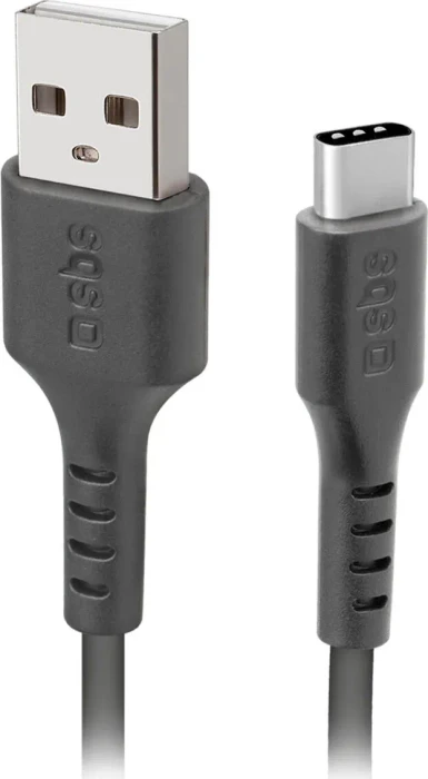 SBS USB Datenkabel mit USB Typ C-Anschluss 2 m, schwarz