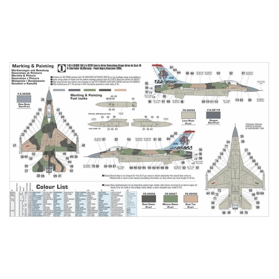 MeisterCraft F-16A-15 Halcon Cazador (D-34)