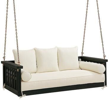 Sunday Porch Swing with Cushions - Blackwash - Ballard Designs