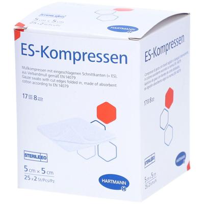 Es-Kompressen steril 5x5 cm 8fach x4 4x25x2 St Kompressen