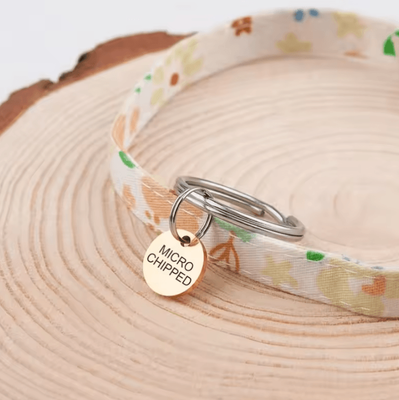 Inspire Curations TinyGuard Personalized Mini Pet ID Tag gold