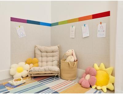 Felt Right Colorful Coastline   Sound Dampening Pinnable Tiles