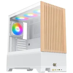 Xigmatek Boitier Moyen Tour ATX Endorphin WD RGB avec panneaux vitrés (Blanc) (ATX, E-ATX), PC Gehäuse, Weiss