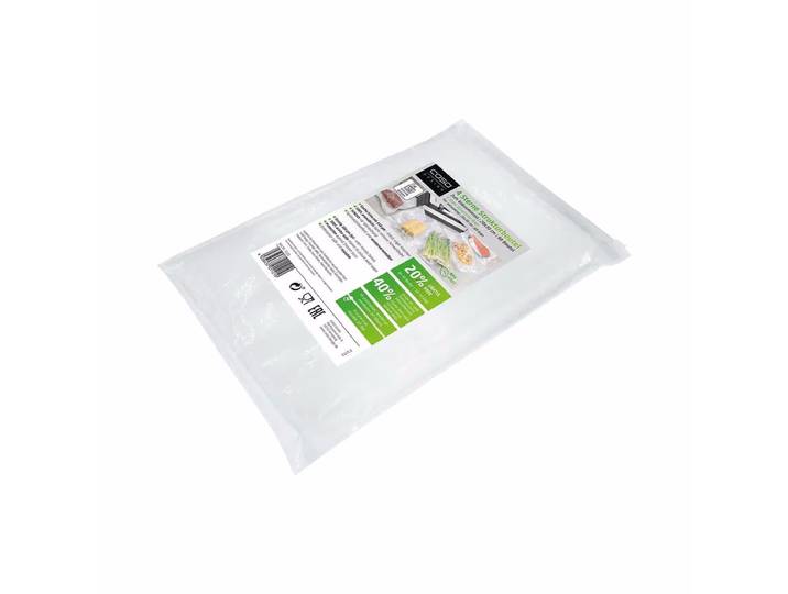 Caso 4 Sterne Strukturbeutel 20x30cm 60 Stk. Vakuumier Folienbeutel – Vakuumiergerät Zubehör – transparent