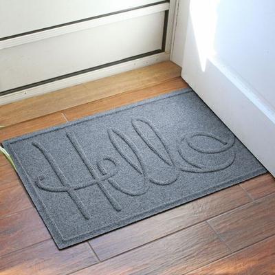 Bungalow Dba Matterly Hello Script Doormat 35 x 23, 35 x 23, Slate Blue