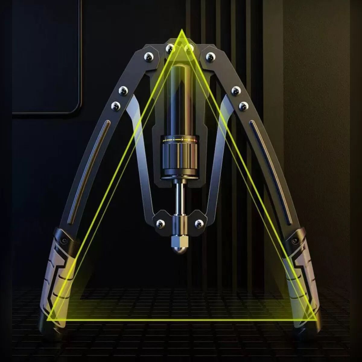 INF Verstellbarer hydraulischer Armtrainer: 10-200KG Widerstand, stärkt Arm- und Brustmuskeln Rot