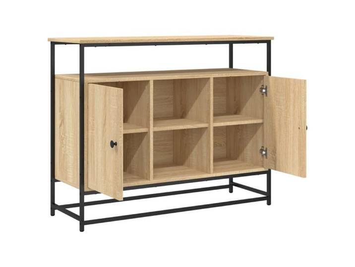 Buffet chêne sonoma 100x35x80 cm bois d'ingénierie_2 ans garantie_46093