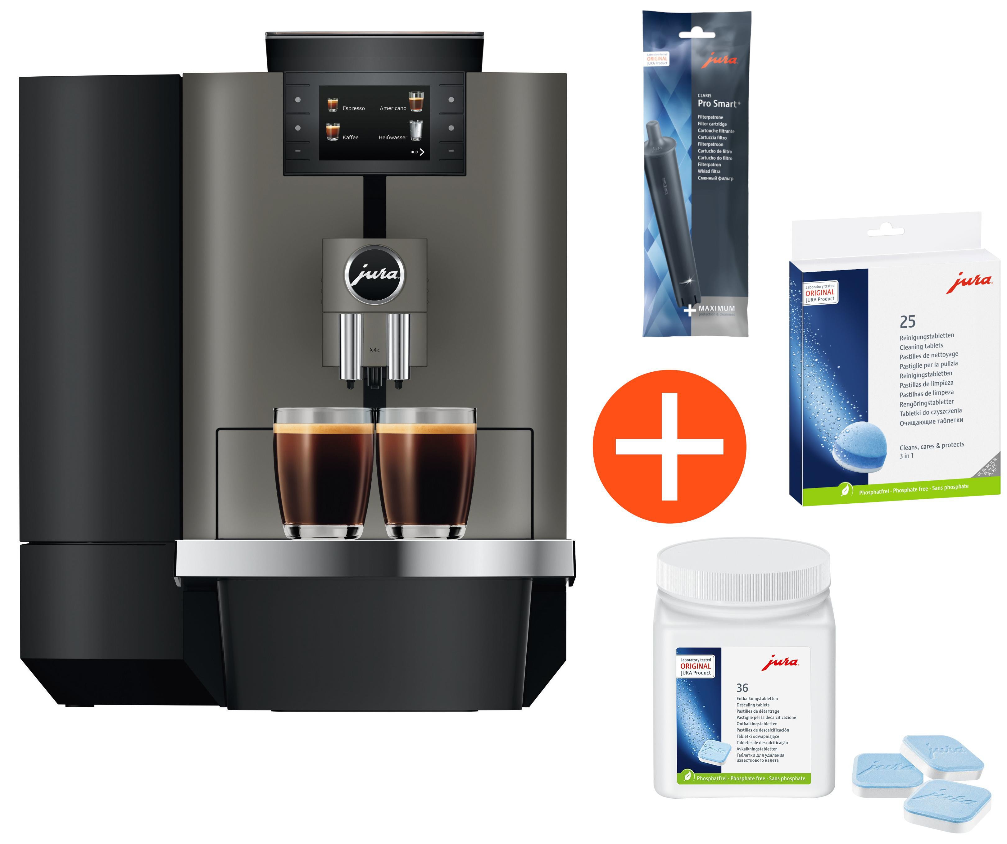 JURA Gastro X4c Dark Inox Professional Kaffeevollautomat Festwasseranschluß inkl. Gratis Wartungspack 15626