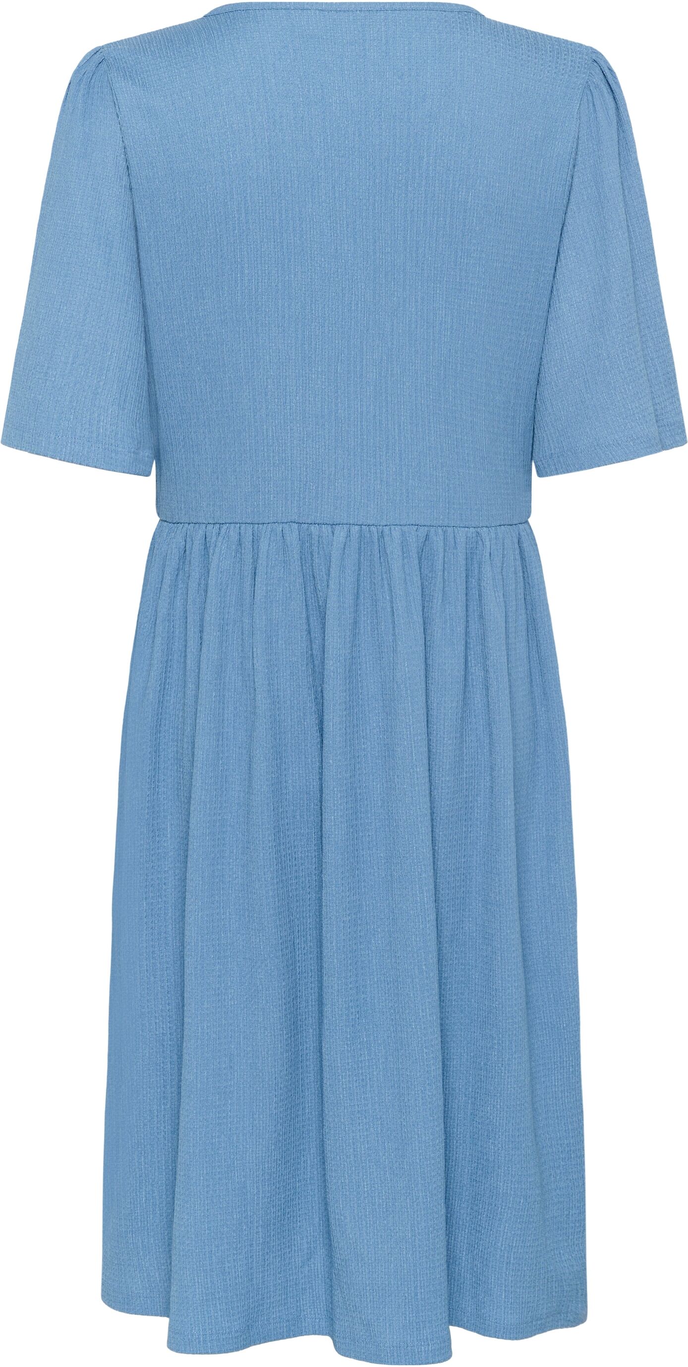 Jerseykleid KAFFE "Damen Jerseykleid KAmolly", Damen, Gr. 34, N-Gr, blau (ebb and flow), Obermaterial: 98% Polyester PES. 2% Elasthan EL., Kleider Jerseykleid