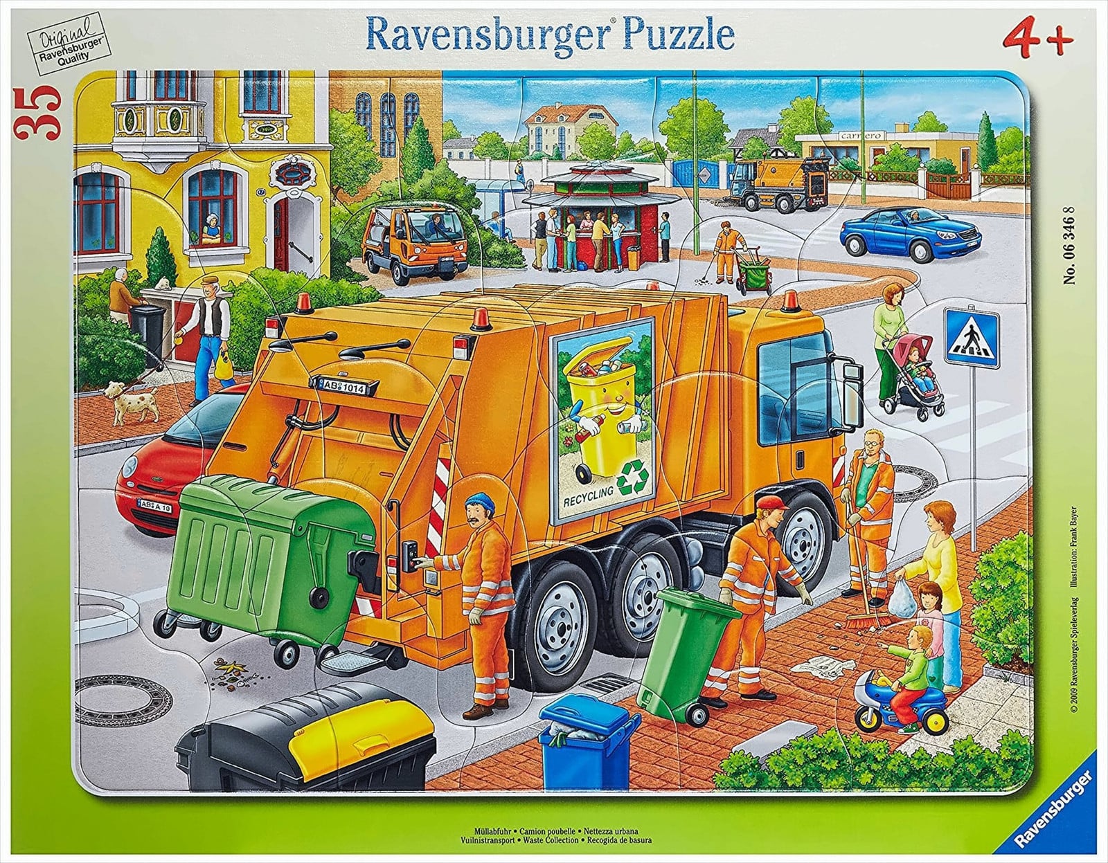 Ravensburger kinderpuzzel vuilniswagen 35 stukjes