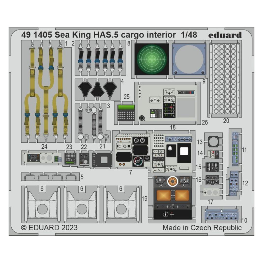 Eduard Sea King HAS.5 cargo interior 1/48 (491405)