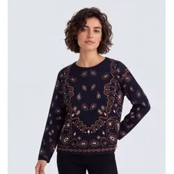 PennyBlack für Damen. 2621366523200 Marineblauer Samba-Pullover (S), Lässig, Wolle