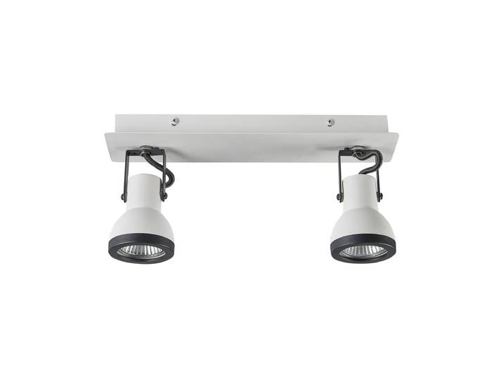 Spot à 2 lumières réglable métal blanc