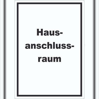 HB-Druck Hausanschlussraum Aufkleber mit Text HAR hochkant A2 (420x594mm)