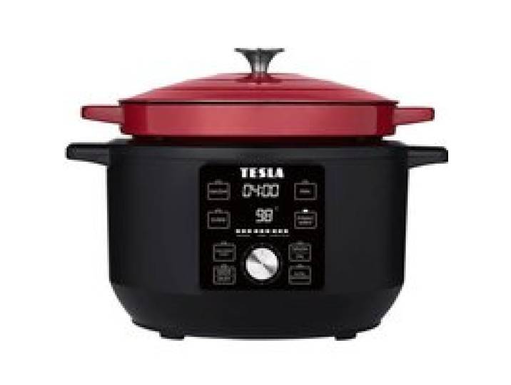 Marmite multifonctionnelle - TESLA - MC600 - 5 6 L - 1500 W - Noir et Rouge