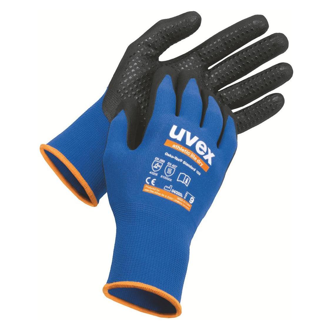 Uvex Schutzhandschuh athletic lite dry 60033 Größe 7 (7) (6003307)