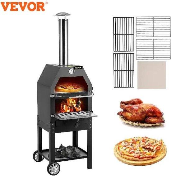 Holz gebackene Pizzaofen - mit Rädern und Griff - Außen