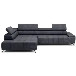 Ecksofa Palladio Stoff Grau Anthrazit