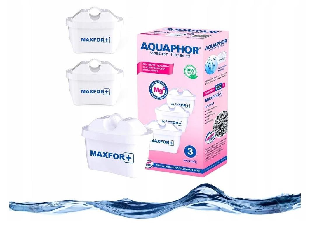 Aquaphor Maxfor+ magnesium waterfilter, 3 stuks