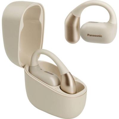 Panasonic RB-F10DE-C In Ear Kopfhörer Bluetooth® Beige Mikrofon-Rauschunterdrückung Ladecase, Knochenschall-Kopfhörer, Lautstärkeregelung, Touc -