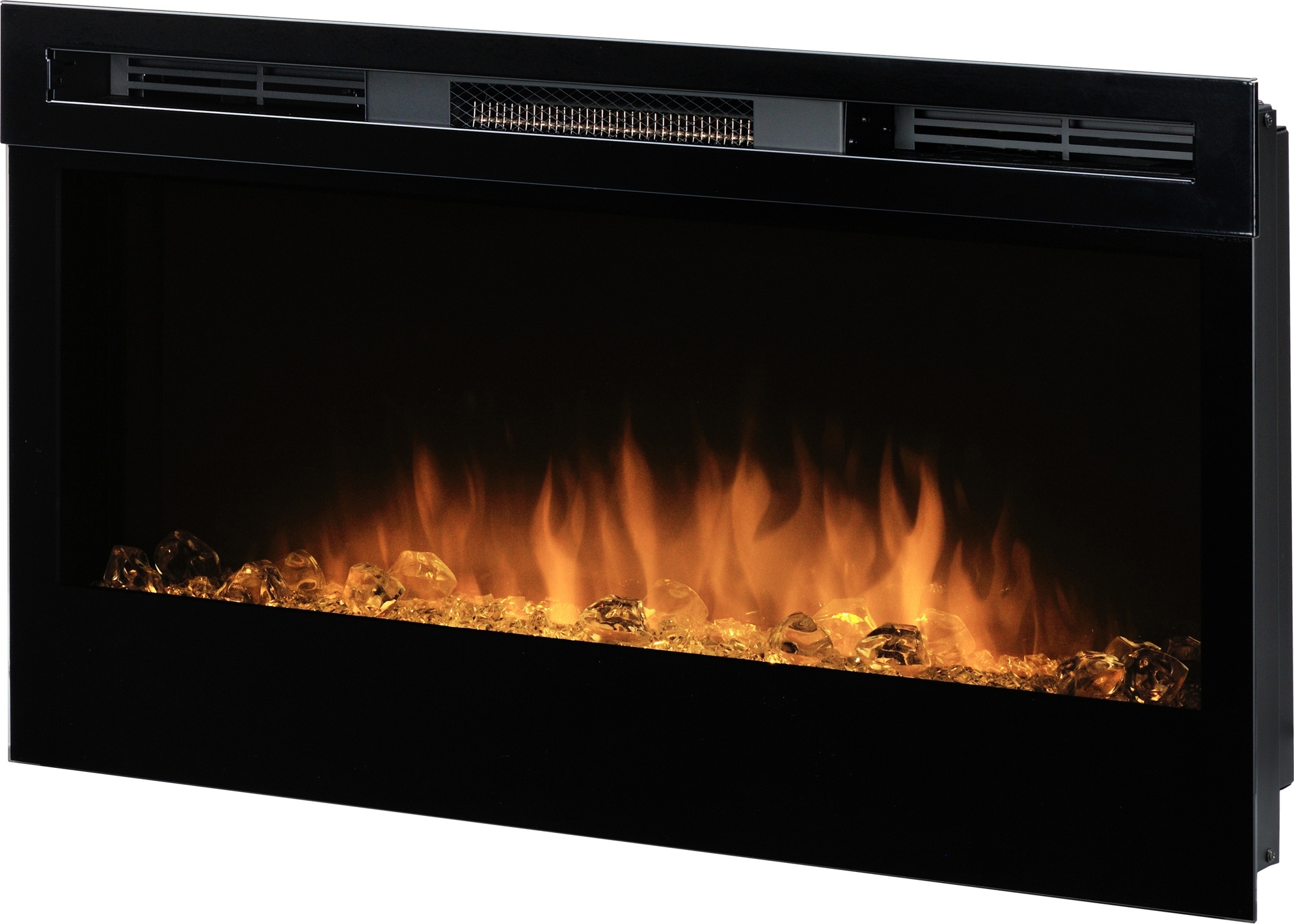 Dimplex Prism 34", Wandmontierbarer Kamin, Geschlossen, Elektro, Schwarz, Drinnen, Optiflame