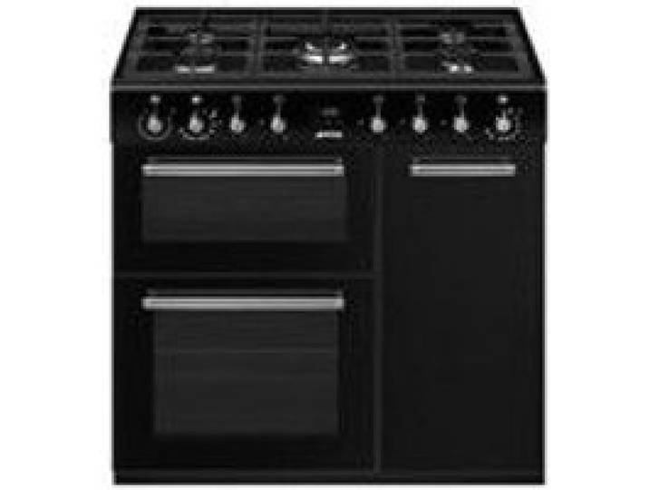 Cuisinière dual fuel Smeg CX93GMBL 90 cm noir
