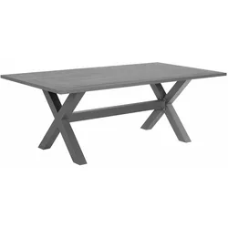 GARTENTISCH Aluminium grau 200/105 cm Cascais