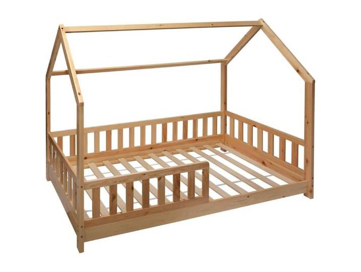 Atmosphera Lit cabane enfant Bosco 90x190 cm bois naturel