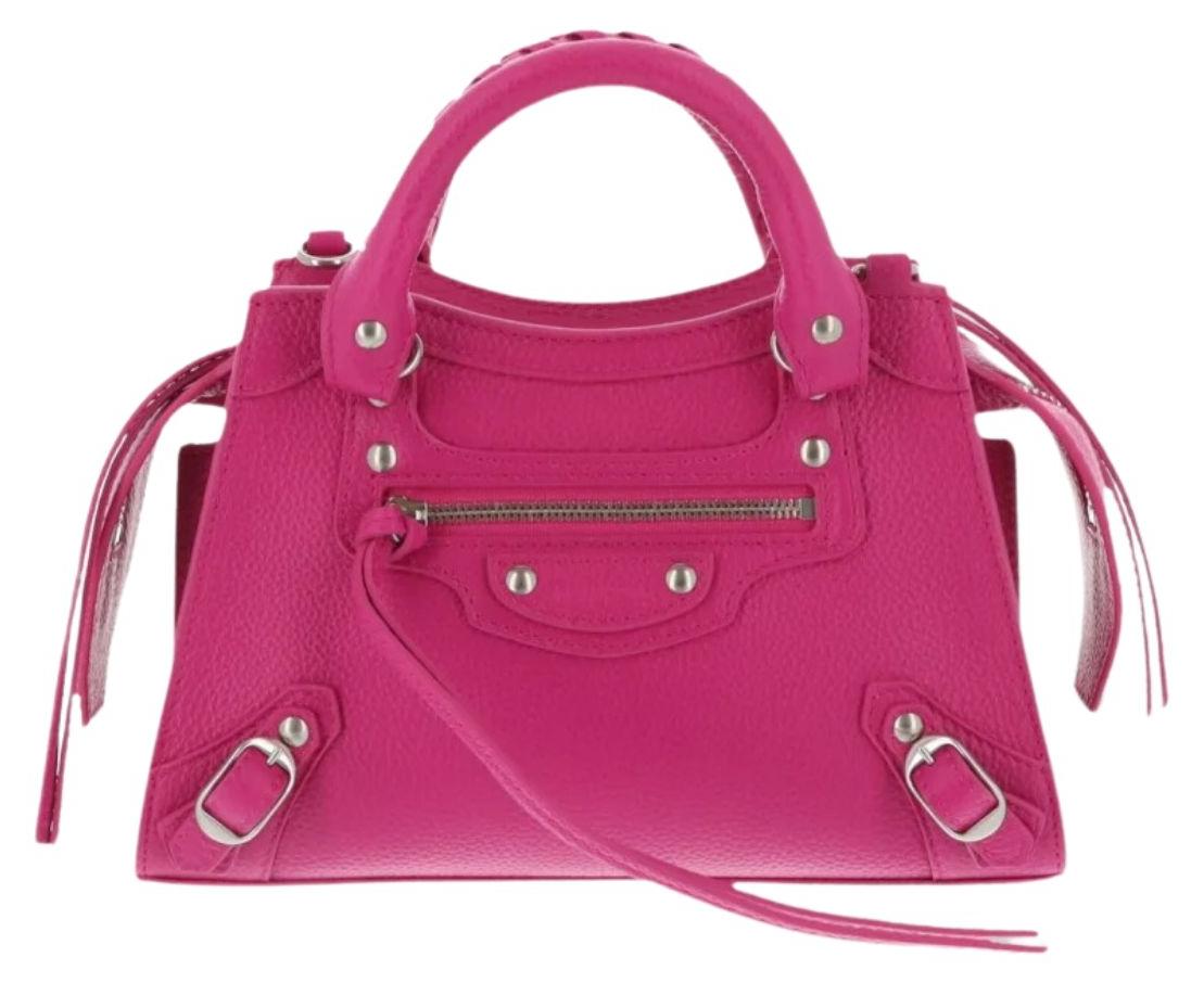 Balenciaga Neo Classic kleine Ledertasche rosa