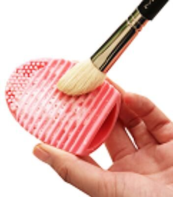 Inspired Deals Silicone Makeup Brush Cleaner Scrubber Pad Cosmetic Brush Washing Tool For Deep Cleaning pink