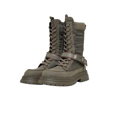 Stiefel BUFFALO "Buffalo LENNOX COM HI", Damen, Gr. 36, braun (khaki), unifarben, Schuhe Stiefel