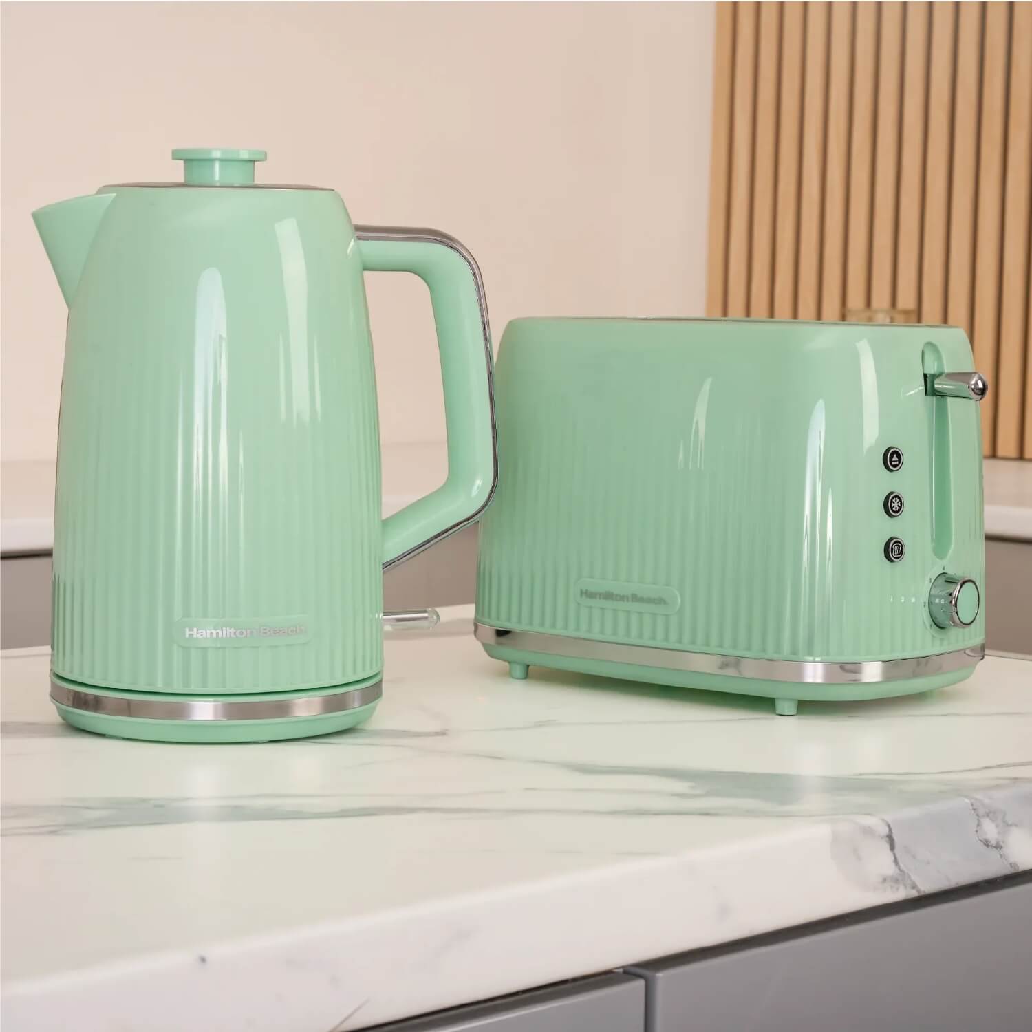 Hamilton Beach Miami 1.7L Kettle & 2 Slice Toaster - Mojito Mint