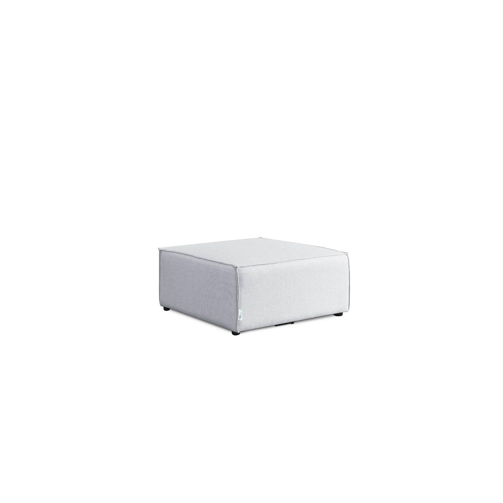 HOME DELUXE Modulares Sofa Hocker VERONA - 87 x 87 cm Hellgrau