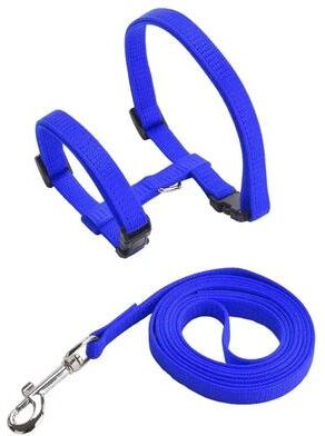 Uplift Essentials Escape Proof H Shape Cat & Puppy Harness Set blue