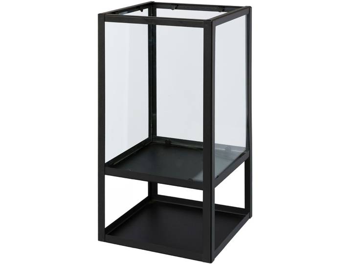 Windlicht Elegant Nature schwarz Metall H 30 cm - Windlicht