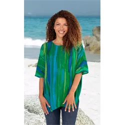 Viskose-Bluse in Druck grün in Größe 36/38 von DW-Shop, Grün, 36/38