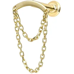 14 Karat Gold Labret mit Innengewinde BOGEN + 2 KETTEN