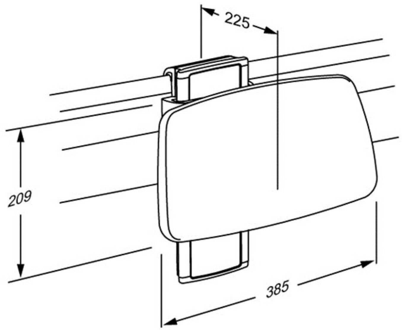 Pressalit PLUS Rückenlehne seitlich verschiebbar u. höhenverstellbar, Accessoires, R6444108, dunkelblau