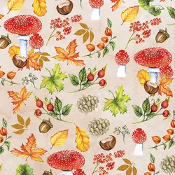 Ambiente 20 Servietten Papier 33x33cm 3-lagig - hochwertige Einweg Papierservietten mit Herbstmotiv Partyservietten Motivservietten Tischdeko