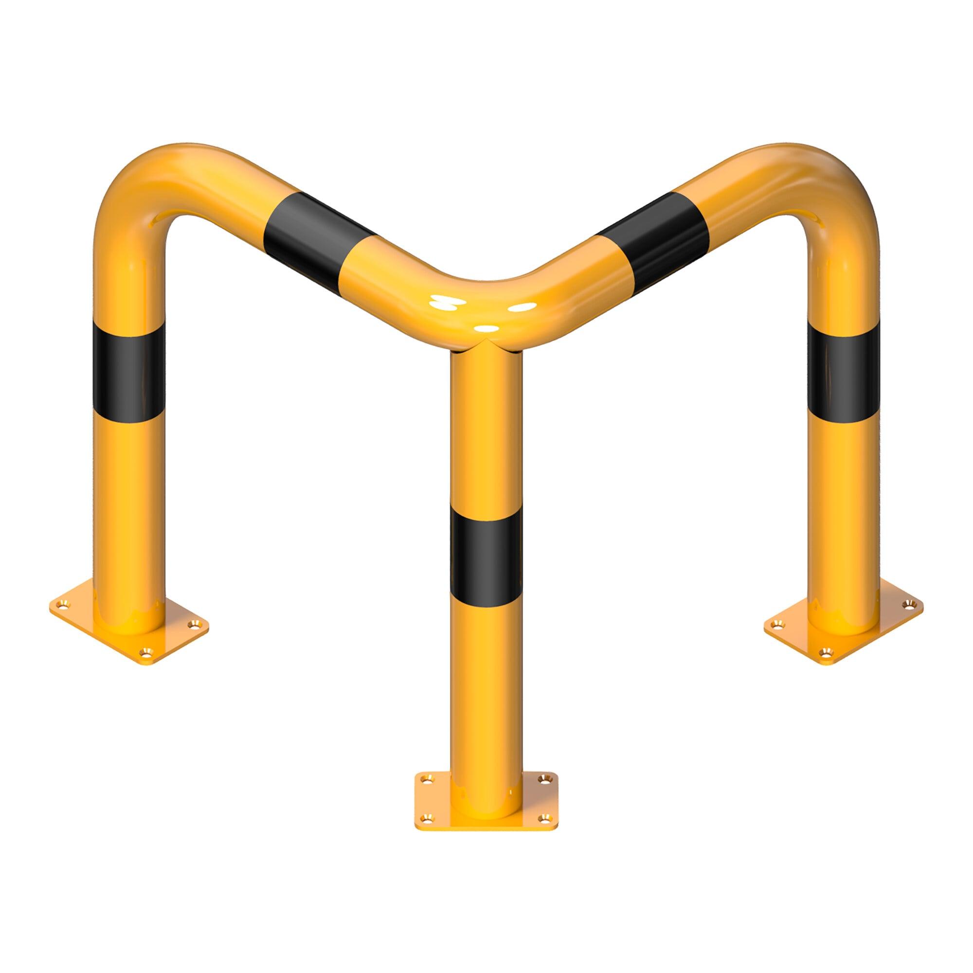 Schake Schutzwinkel 90° Ø76 mm gelb/schwarz L.350 x350 mm H.650 mm zum Einbetonieren, 477_30BG)