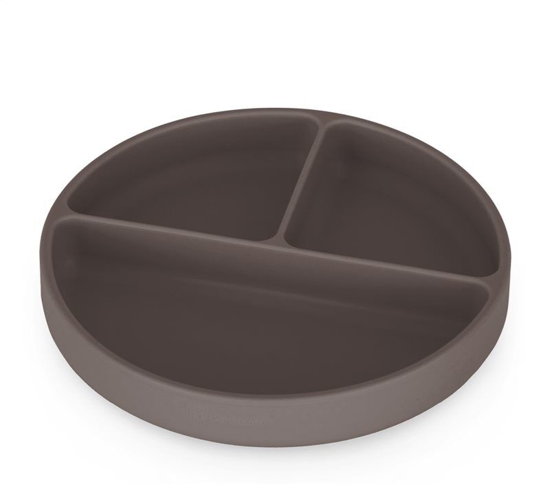 Petite&Mars Take&Match 6m+ assiette divisée forme ronde Bitter Cocoa 1 pcs