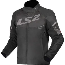 LS2 Apex, Textiljacke wasserdicht - Schwarz/Dunkelgrau - M