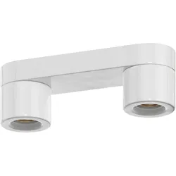 ledscom.de Deckenleuchte ELEKTRA, 2-flammig, Porzellan, weiß glänzend, 2x E27 max. 60W