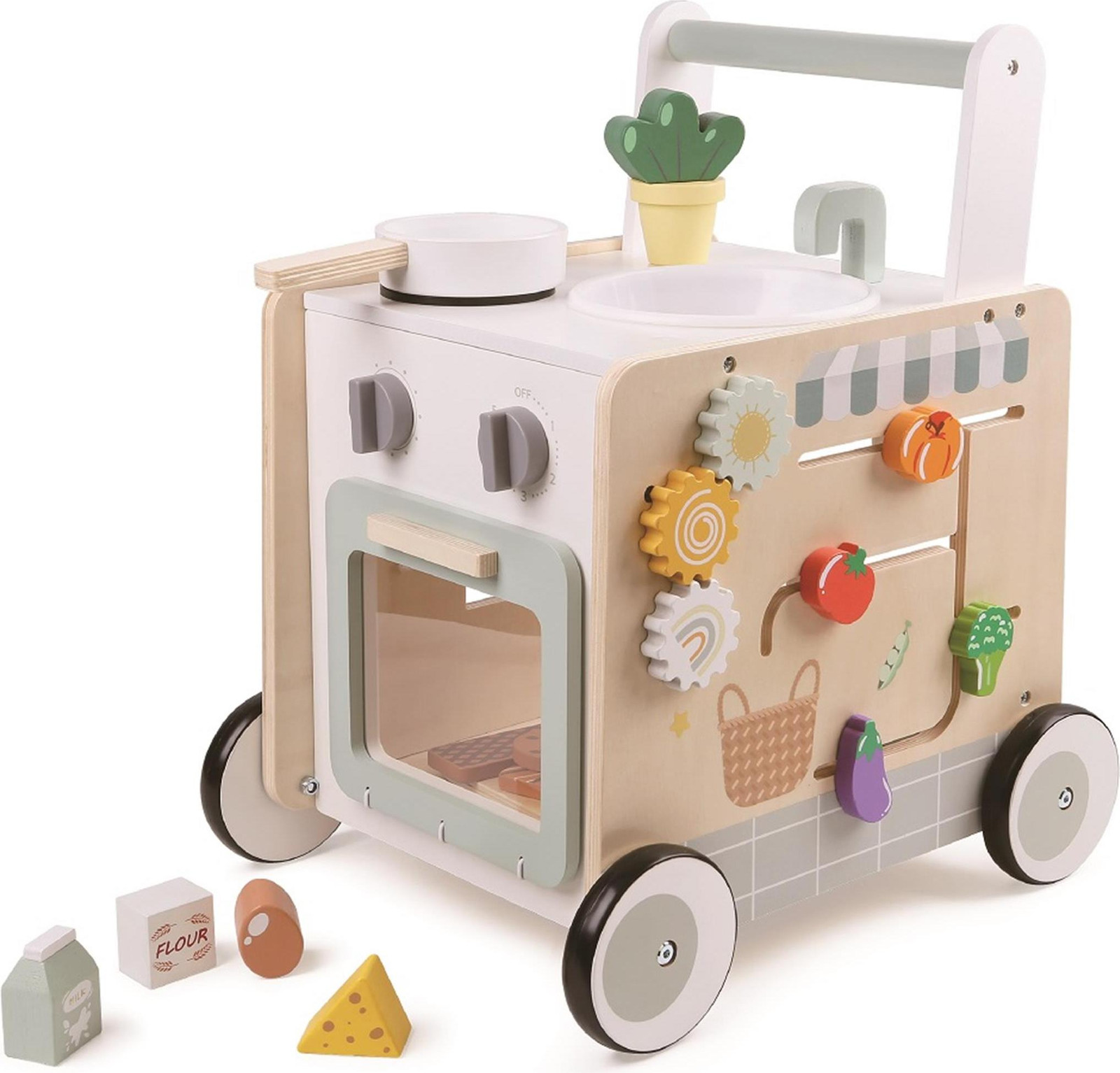 Bino 2Kids Toys Houten Loopwagentje Keuken