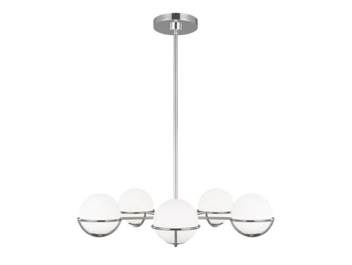 Elstead Apollo 5 Light Globe Anhänger, poliertes Nickel, G9